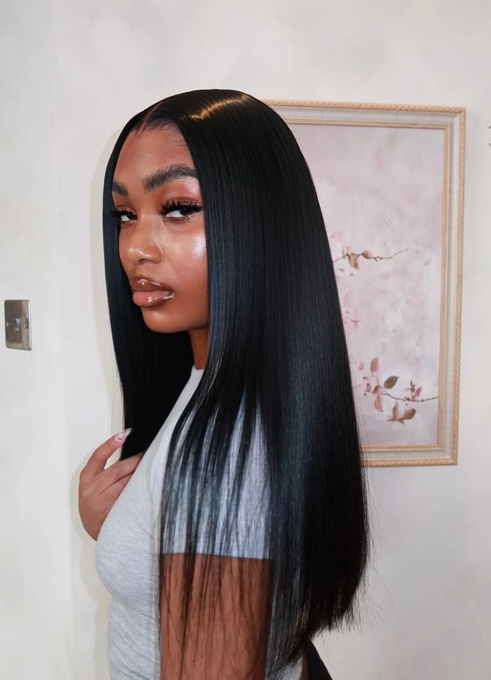 Human Hair Straight Lace Front Wig 13x4 HD Transparent Lace Wig for Women