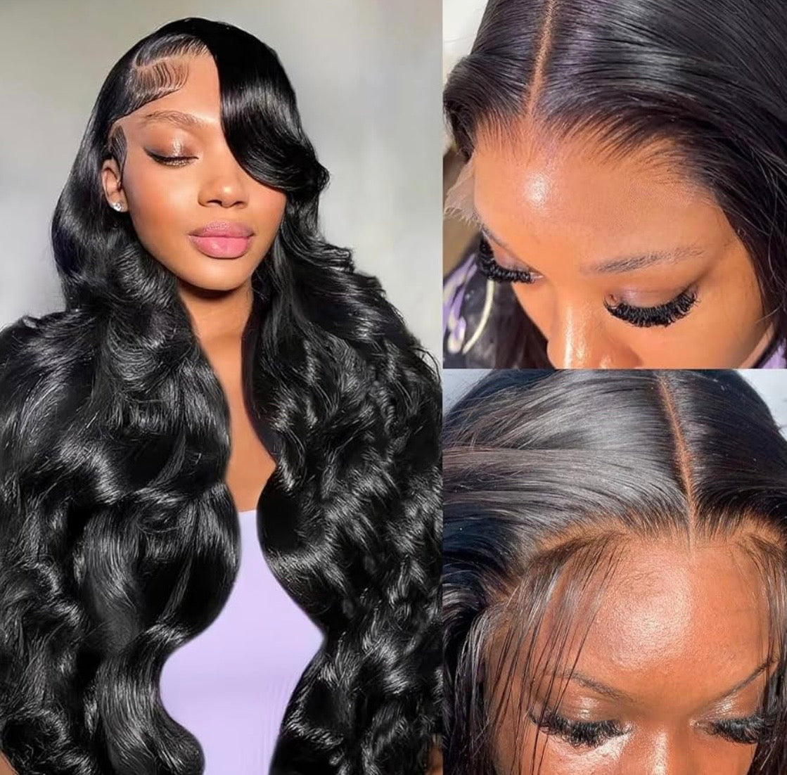 π₯ Body Wave HD Lace Front Wig 13x4 Human Hair | 150% Density | Pre-Plucked | Glueless | Natural Black