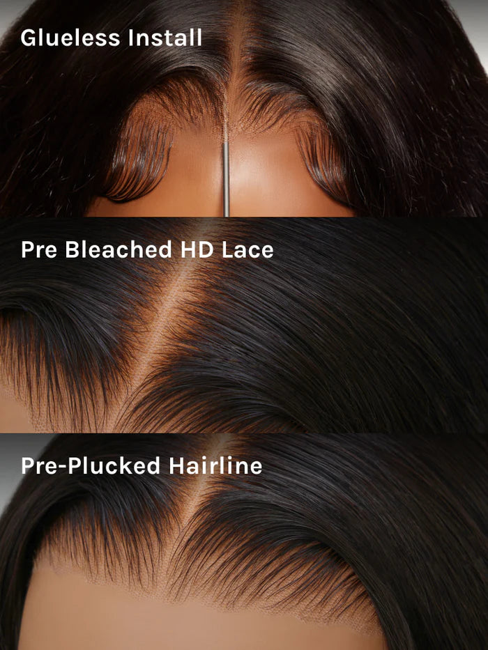 Burmese Curly HD Lace Front Wig Human Hair 180% Density HD Lace Pre-Plucked Natural Black