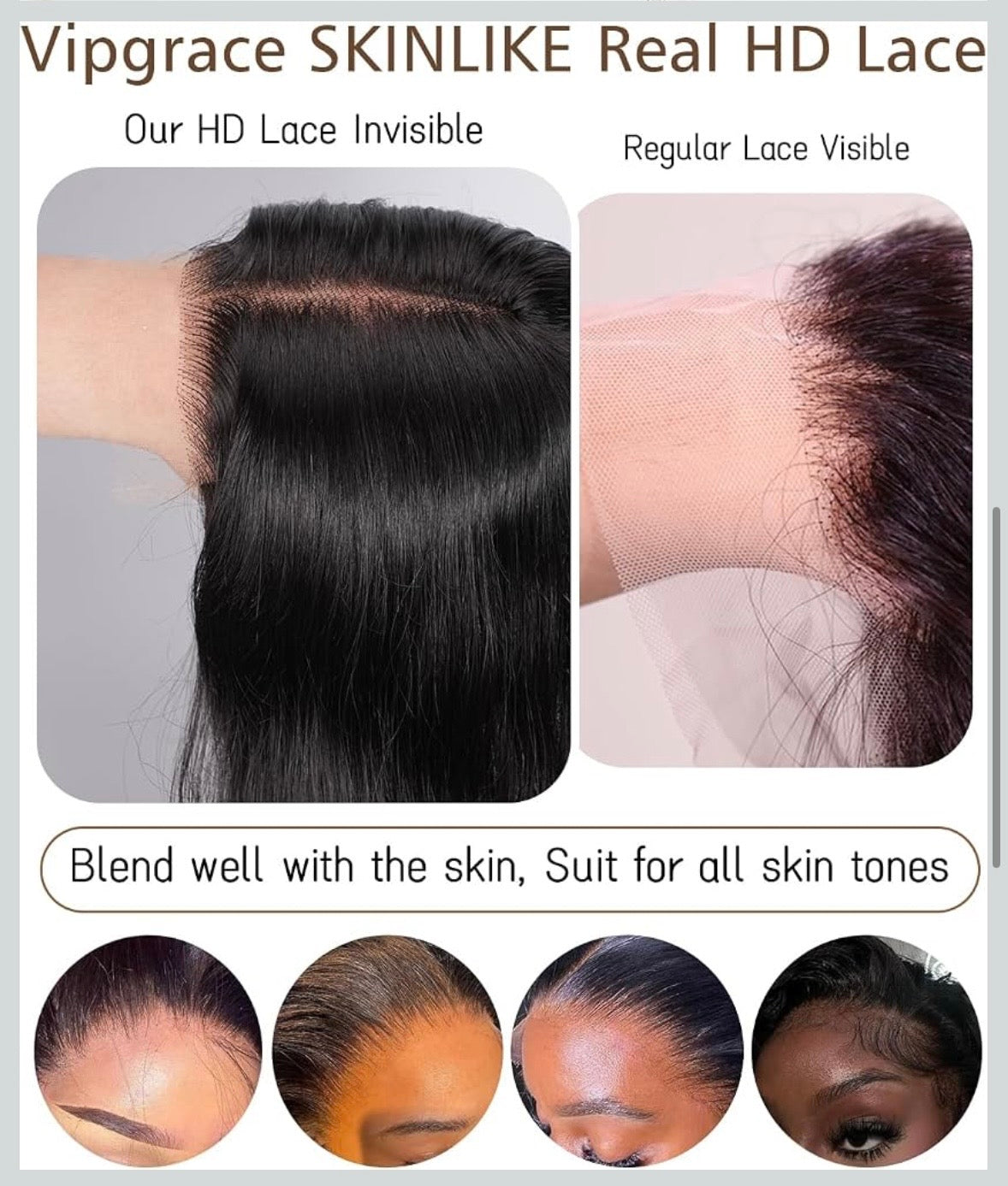 26 Inch Straight HD Lace Front Wig Human Hair 180% Density 5x5 HD Lace Pre-Plucked Natural Hairline Ready To Wear