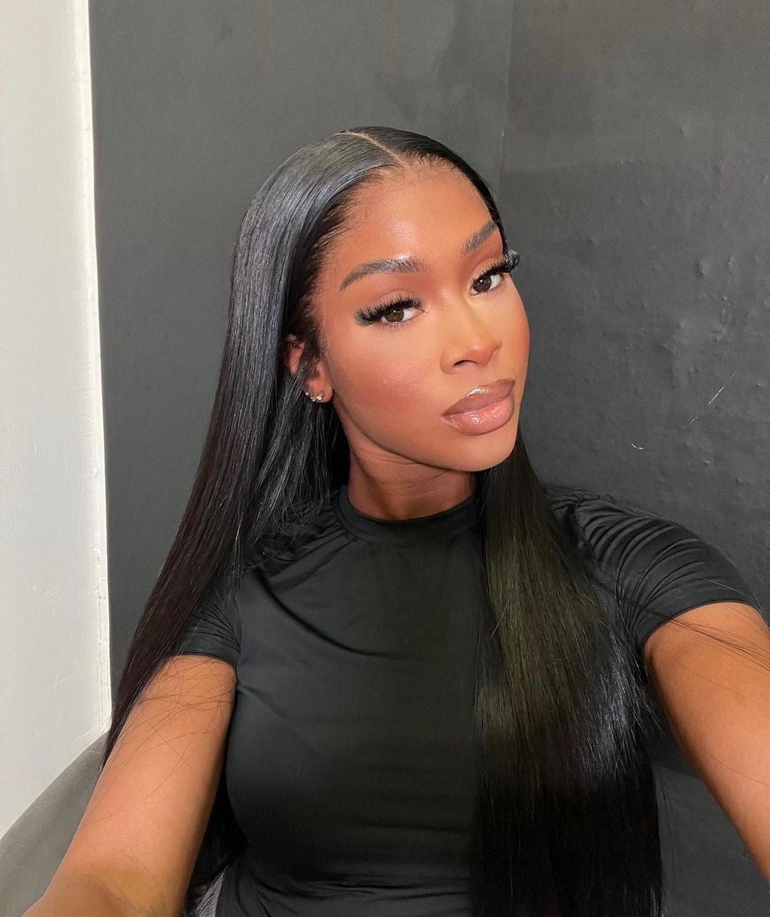 Human Hair Straight Lace Front Wig 13x4 HD Transparent Lace Wig for Women