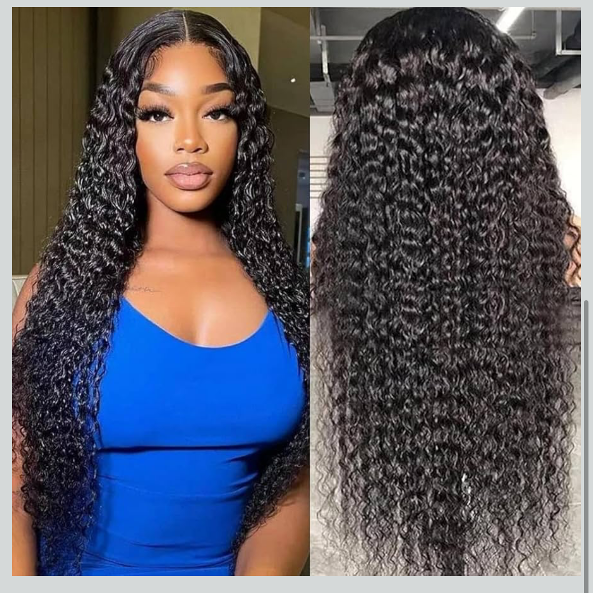 🔥 Deep Wave HD Glueless Wig 5x5 Lace Closure Human Hair | 150% Density | Pre-Plucked | Natural Black