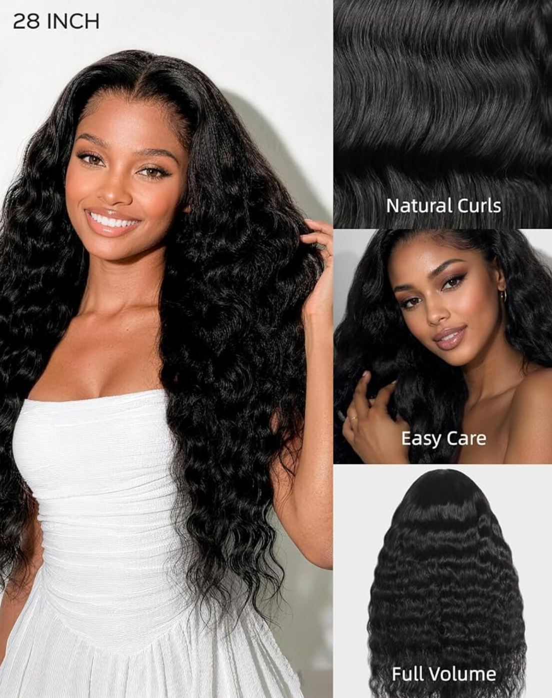 🔥 Loose Wave HD Glueless Wig 5x5 Lace Closure Human Hair | 150% Density | Pre-Plucked | Natural Black