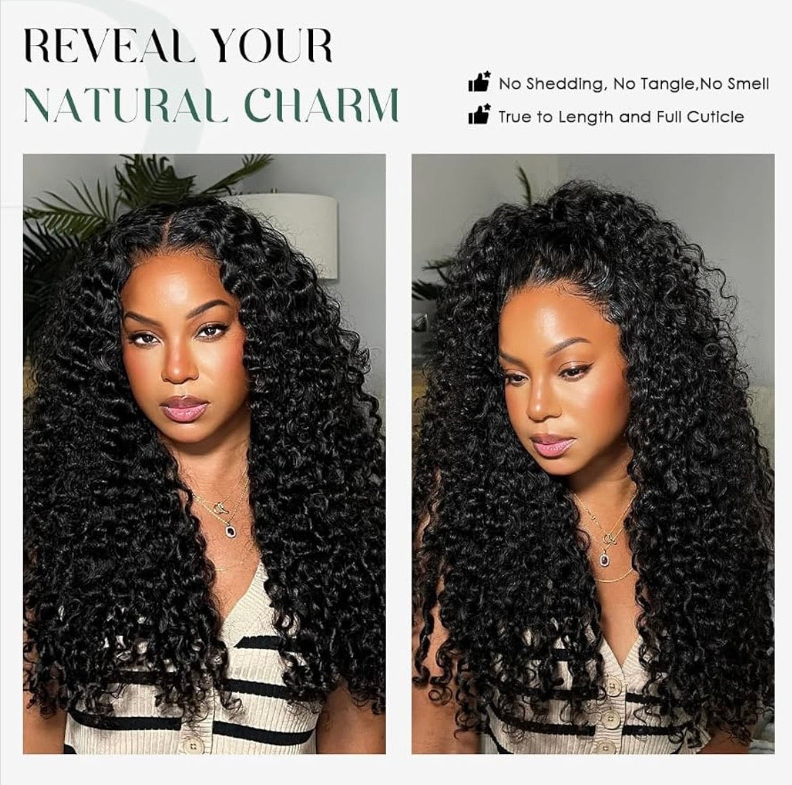 🔥 Water Wave HD Glueless Wig 5x5 Lace Closure Human Hair | 150% Density | Pre-Plucked | Natural Black