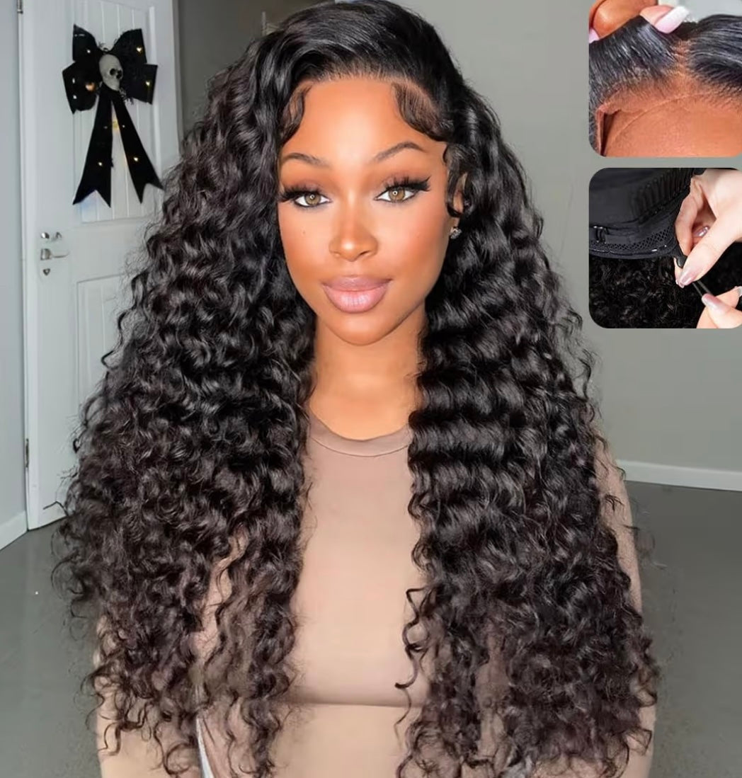 Human Hair Lace Front Wig Loose Wave 5x5 HD Lace Closure Wig for Women 180% Density