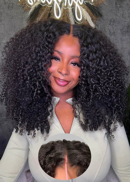 Human Hair Lace Front Wig Burmese Curl 5x5 HD Lace Closure Wig for Women 180% Density Brazilian Virgin Hair Pre Plucked