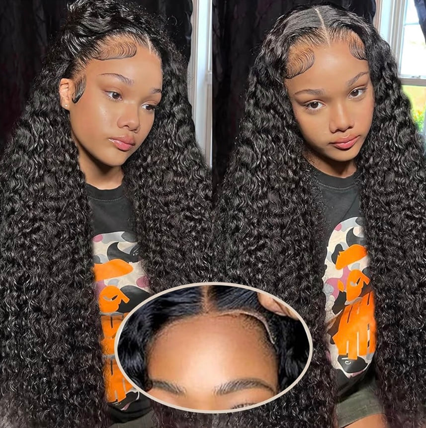 Human Hair Deep Wave Wig 5x5 HD Lace Closure Wig