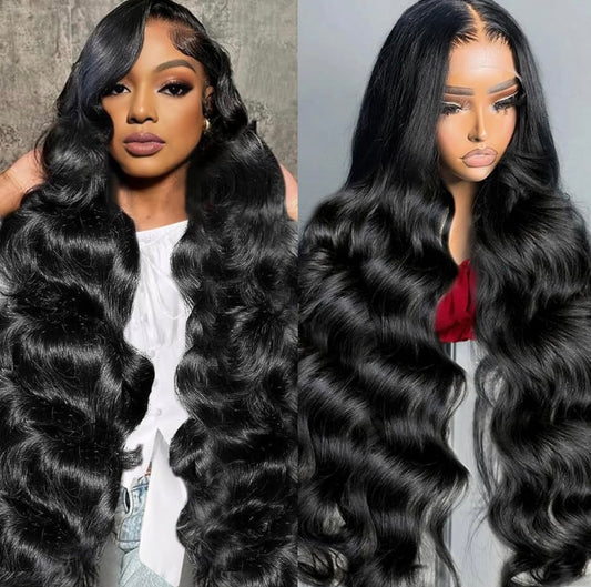 Brazilian Body Wave Lace Front Wig 6x6 HD Transparent Lace Closure Pre Plucked