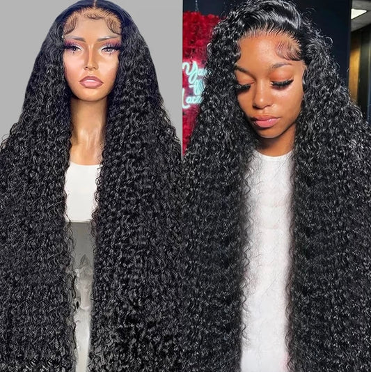 Human Hair Deep Wave Wig 5x5 HD Lace Closure Wig