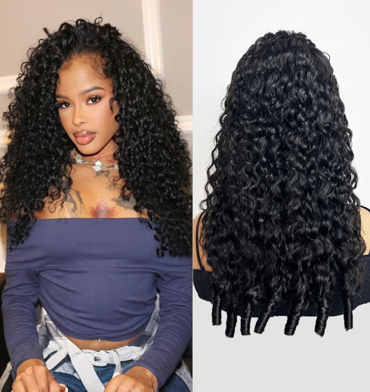 Soft Burmese curl wig with HD 5x5 lace for a seamless and natural look.