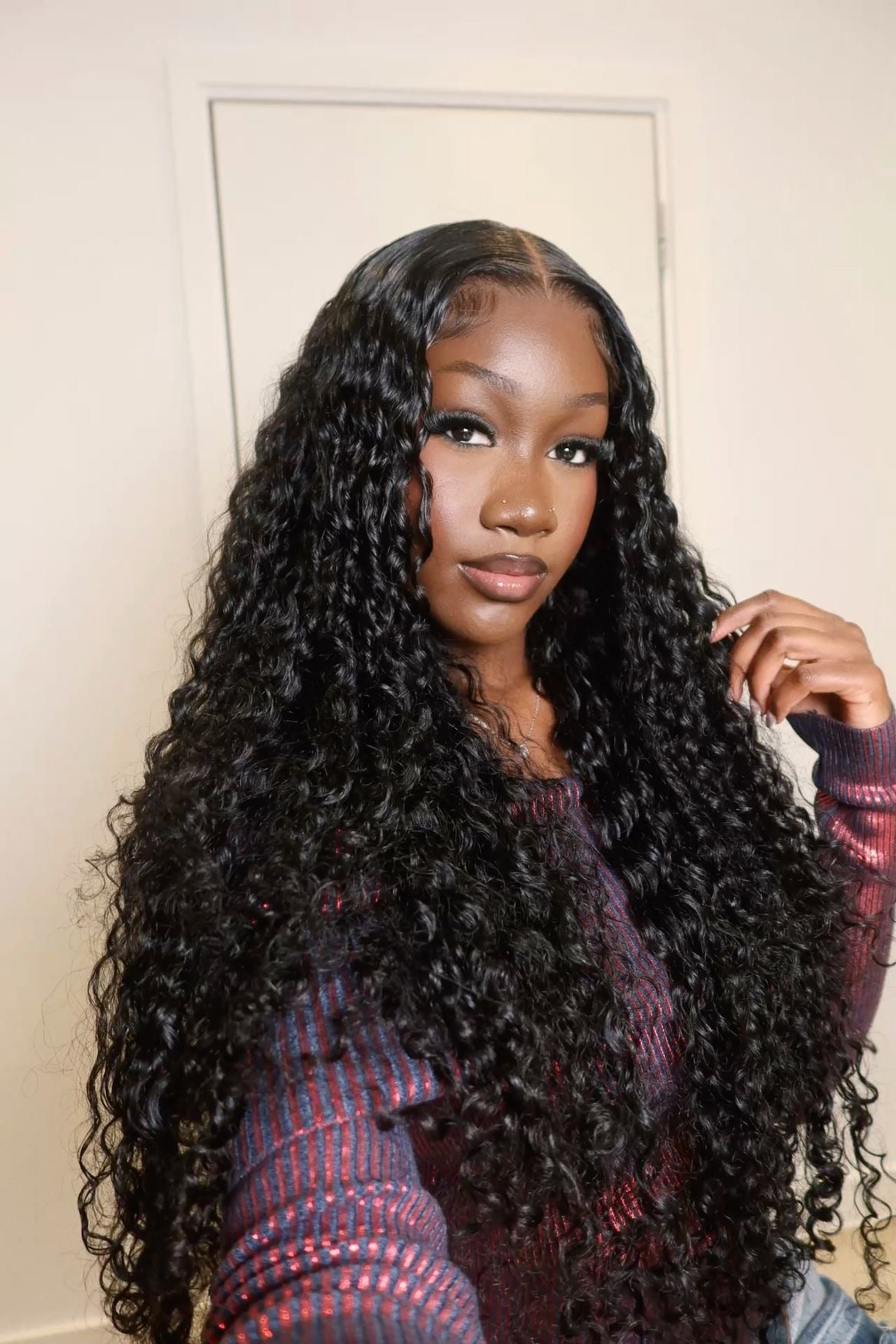 Deep Wave HD Lace Front Wig Human Hair 180% Density 13x4 HD Lace Natural Hairline Pre-Plucked