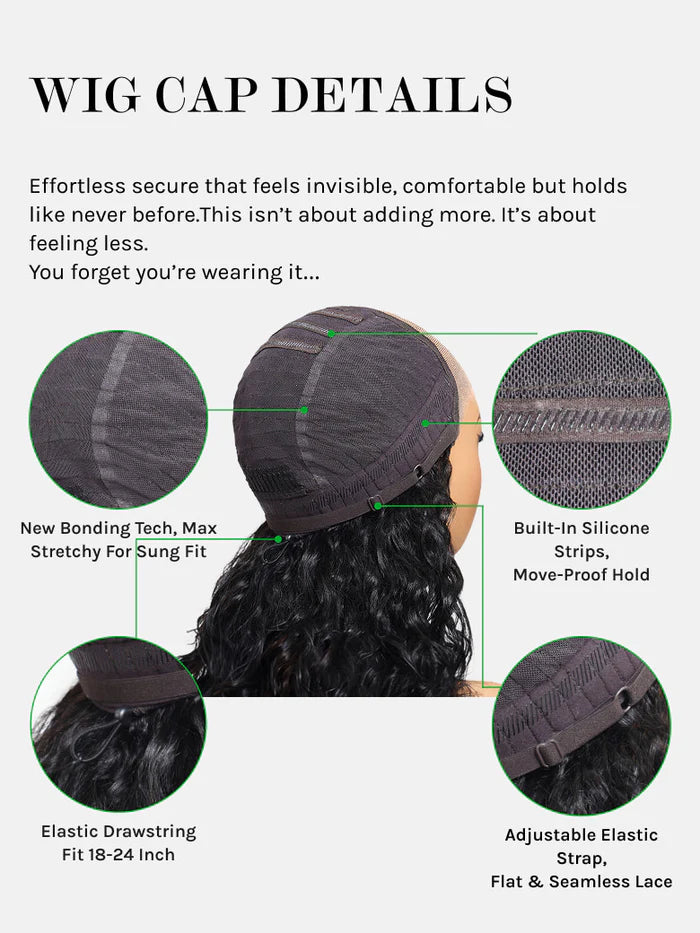 Deep Wave HD Lace Front Wig Human Hair 180% Density 13x4 HD Lace Natural Hairline Pre-Plucked