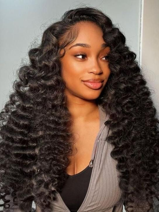 Human Hair Lace Front Wig Loose Wave 5x5 HD Lace Closure Wig for Women 180% Density