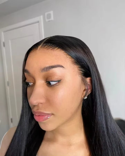 Straight Human Hair Wig 5x5 HD Lace Closure Wig for Women 180 Density Brazilian Virgin Hair Natural Hairline