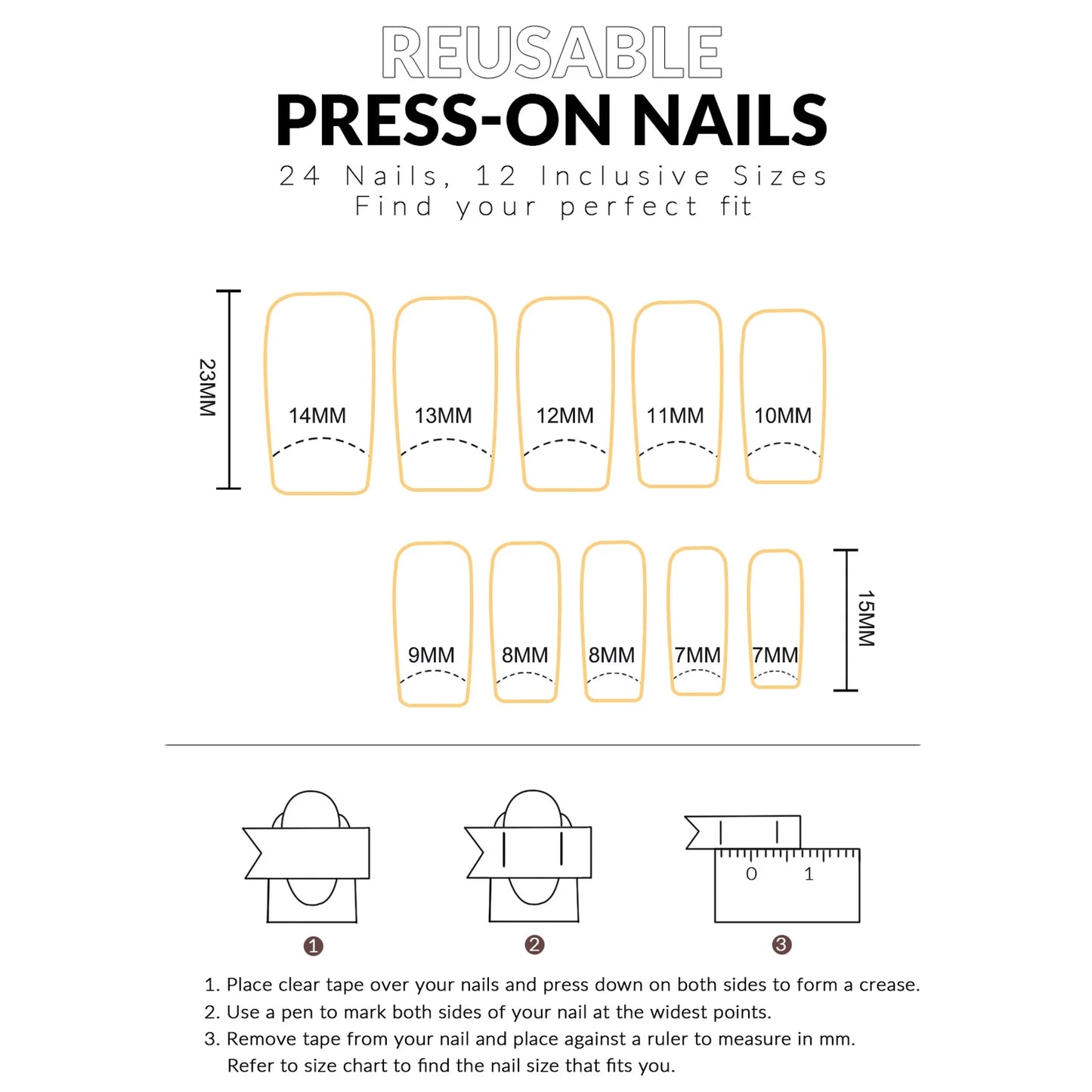 24pcs Y2K Sweet Stars Press On Nails Blue Brown Stripes French Style False Nails Wave Point Designs Autumn Vintage Fake Nail