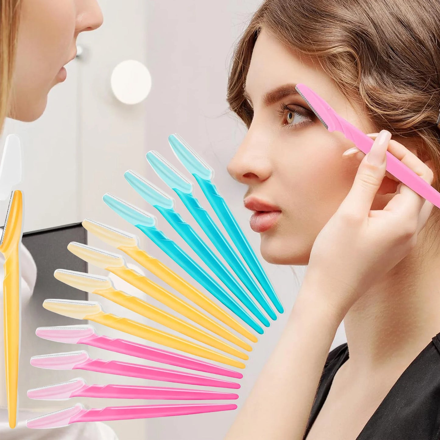 Wholesale 5/10/30/40pcs  Razor for Trimmer and Women Eyebrow and Men Shaver with Hair Razor and Face  Protective Cover,Safe rap
