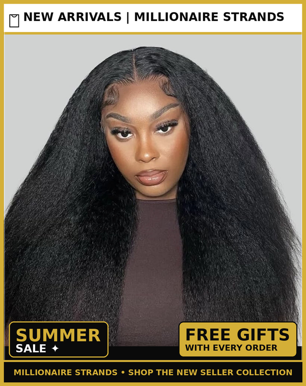 Brazilian Kinky Straight Human Hair Wig 5x6 &amp; 13x6 HD Transparent Lace