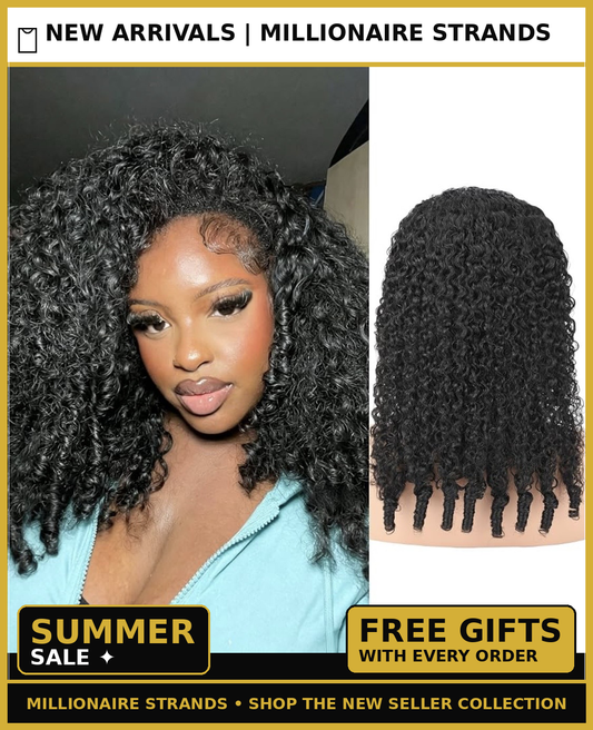 🔥 Burmese curl Half Wig Human Hair | Drawstring | No Glue | Invisible Hairline | Beginner Friendly