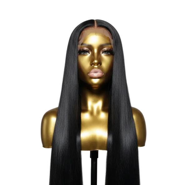 Straight Wig - Gold Mannequin Head